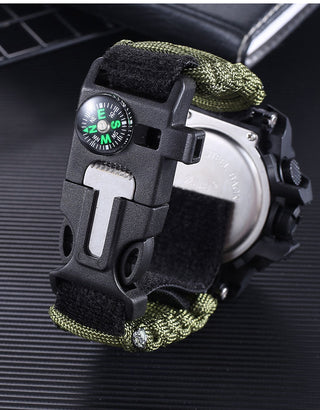 ADDIES Men Military Outdoor Watch Compass Multifunctional Waterproof Quartz Watch LED Digital Watch relogio masculino ALODIA STORE