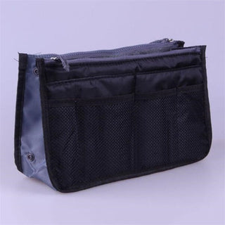 Nylon Cosmetic Bags For Women Tote Insert Double Zipper Makeup ALODIA STORE
