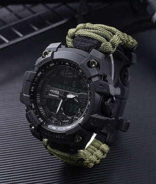 ADDIES Men Military Outdoor Watch Compass Multifunctional Waterproof Quartz Watch LED Digital Watch relogio masculino ALODIA STORE