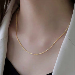2022 Popular Silver Colour Sparkling Clavicle Chain Choker Necklace Collar For Women Fine Jewelry Wedding Party Birthday Gift ALODIA STORE