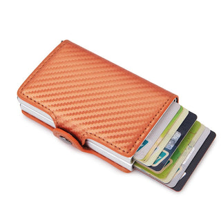 Credit Card Holder Wallet Leather Metal Aluminum ALODIA STORE