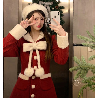 Elegant Women Dress Long Sleeve Office Ladies Polo Collar ALODIA STORE