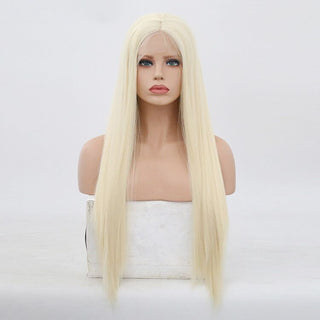 Charisma Blonde Wig Synthetic Lace Front Wig for Women Long Silky Straight Hair Natural Hairline Side Part Cosplay Wigs ALODIA STORE