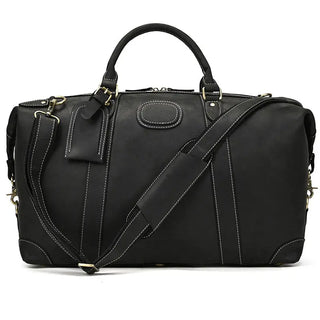 100% Genuine Crazy Horse Leather Men Travel Bags With Rivet Big HandBag For Male Cowhide Duffel Bag Mans Travelling Bag luxury ALODIA STORE