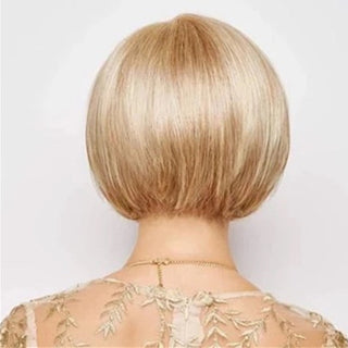 Womens Fashion Bob Wig Short Blonde Bob Wigs Black Roots Heat Resistant Synthetic Ombre Bob Hair Fancy Dress Party Wig for Women ALODIA STORE