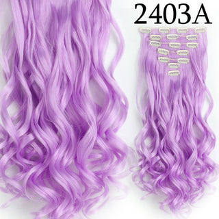 24Inchs 16 Clips in Hair Extensions Long Straight Hairstyle Synthetic Blonde Black Hairpieces Heat Resistant False Hair ALODIA STORE