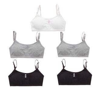 5PcLlot Young Girls Bra Cotton Training Bra Teenagers Lingerie Underwear 8-14Years ALODIA STORE
