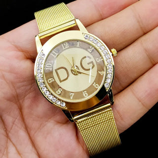 2022 Hot Sale European Fashion Watch Women Luxury Brand DQG Quartz Watch Reloj Mujer Casual Stainless Steel Ladies Clock ALODIA STORE