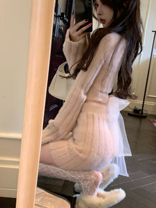 2024 Autumn Sweater Knitted Suits Female Elegant ALODIA STORE