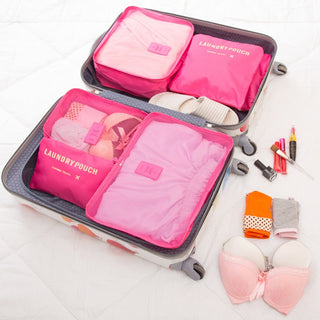 6Pcs/Set Travel Bag Men And women Packing Cubes Unisex Travel Storage Bags Kit ALODIA STORE