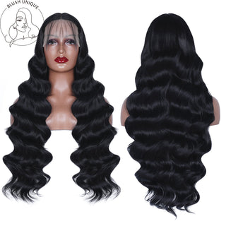 13x4 Deep Wave Lace Frontal Wigs for Women Loose Deep Wave HD Transparent Synthetic 30inch 180% Hair Deep Curly Lace Front Wig ALODIA STORE