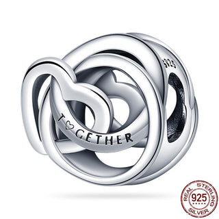 925 Sterling Silver Heart Shaped Charm Bead Fits Original Pandora Bracelet Necklace Women Chameleon Pendant DIY Fine Jewelry Hot ALODIA STORE