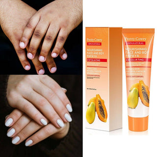3PCS Papayas Essence Body Scrub Exfoliating Dead Skin Whitening Nourishing Cleansing Pore Scrub Face Cream Skin Care 100G ALODIA STORE