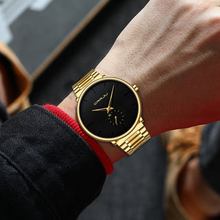 CRRJU Mens Watches Stainless Steel Men's Wrist Watch Casual Luxury Waterproof Sport Watch for Men Quartz Watch Relogio Masculino ALODIA STORE