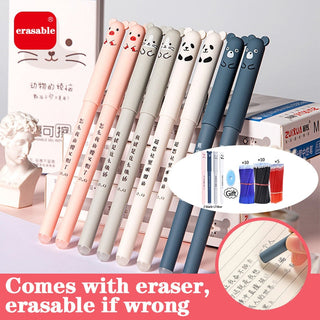 30 Pcs/set 0.35mm Kawaii Erasable Pens for Writing Notebooks Girls Cute alodia store