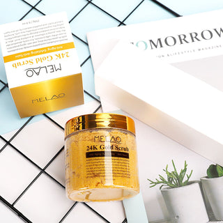 250g 24K Gold Body Scrub Ice Peach Exfoliating Smooth Nourish Moisturizing Whitening Pore Cleansing Lighten Melanin ALODIA STORE