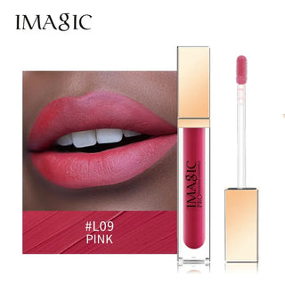 IMAGIC Lipgloss Matte 20 Colors Lip Gloss Velvety Lipstick Liquid Matte Waterproof Lip Tint Full &amp; rich Sexy Lip Makeup Cosmetic ALODIA STORE