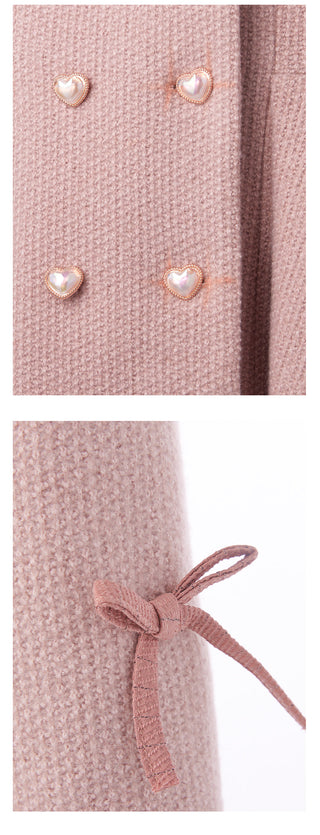 Warm Winter Pink Sweet Elegant Dress ALODIA STORE