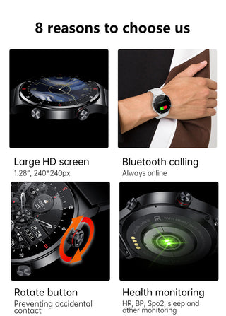 LIGE ECG+PPG Bluetooth Call Smart Watch Men 2022 Sports Bracelet NFC Waterproof Custom Watch Face Men SmartWatch For IOS Android ALODIA STORE