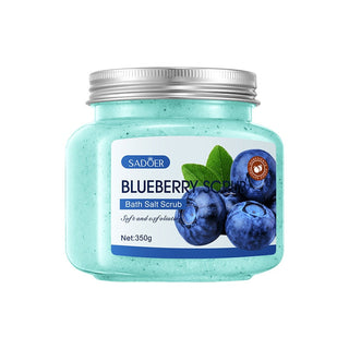 Body Scrub Skin Care Bath Salt Exfoliating Cleansing Pore Soften Whitening Remove Dead Skin Blueberry Gentle Nourish Care ALODIA STORE