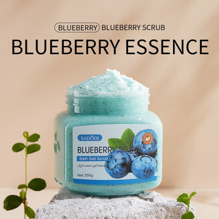 Body Scrub Skin Care Bath Salt Exfoliating Cleansing Pore Soften Whitening Remove Dead Skin Blueberry Gentle Nourish Care ALODIA STORE