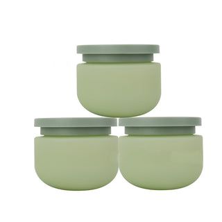 250g PE Turquoise Matte Cream Cans Plush Material Face Cream Hair Mask Scrub Bottle Hair Film Body Cream Jars Travel Accessories ALODIA STORE