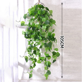 76cm Artificial Green Plants Hanging Ivy Leaves Radish Seaweed Grape Fake Flowers Vine Home Garden Wall Party Decoration ALODIA STORE