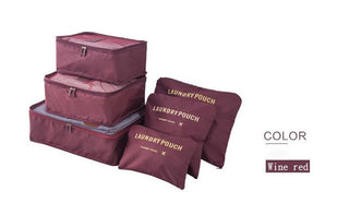 6Pcs/Set Travel Bag Men And women Packing Cubes Unisex Travel Storage Bags Kit ALODIA STORE