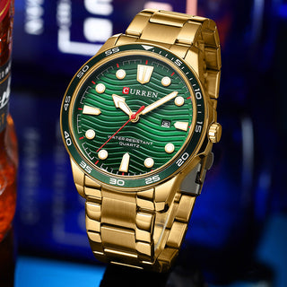 2022 New CURREN Luxury Brand Men Sport Watches Men Quartz Watch Stainless Steel Men Fashion Casual Wrist Watch Relogio Masculino ALODIA STORE