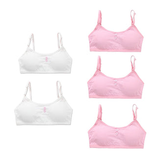 5PcLlot Young Girls Bra Cotton Training Bra Teenagers Lingerie Underwear 8-14Years ALODIA STORE