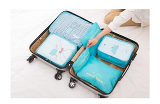 6Pcs/Set Travel Bag Men And women Packing Cubes Unisex Travel Storage Bags Kit ALODIA STORE