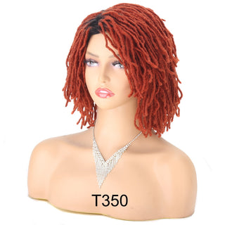Braided Wig 10inch Synthetic Hair Short Bob Wig for Women Black Blonde Red Dreadlock Goddess Faux Nu Locs Curly Twist Wig Female ALODIA STORE