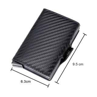 Credit Card Holder Wallet Leather Metal Aluminum ALODIA STORE