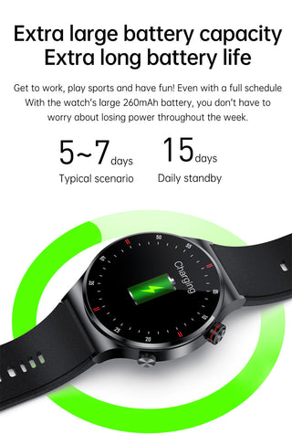 LIGE ECG+PPG Bluetooth Call Smart Watch Men 2022 Sports Bracelet NFC Waterproof Custom Watch Face Men SmartWatch For IOS Android ALODIA STORE