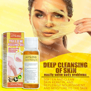 30ml Yellow Peeling Oil Strong Exfoliating Solution Bleaching Dark Skin Spots Blackheads for Body Face Skin Care Beauty ALODIA STORE