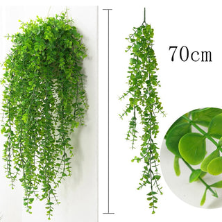 76cm Artificial Green Plants Hanging Ivy Leaves Radish Seaweed Grape Fake Flowers Vine Home Garden Wall Party Decoration ALODIA STORE