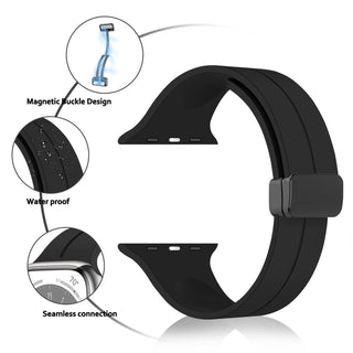 Magnetic Strap For Apple watch ultra band 44mm 45mm 49mm 40mm 41mm 42mm 38mm 45 mm Silicone Bracelet iWatch Series 7 8 se 6 5 3 ALODIA STORE