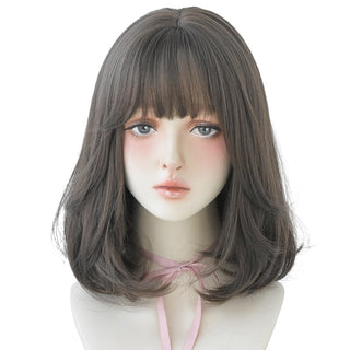 7JHH WIGS Short Bob Straight Ombre Blonde Wigs With Bang For Girl Black Female Synthetic Shoulder Length Crochet Hair Ginger Wig ALODIA STORE