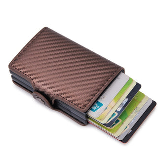 Credit Card Holder Wallet Leather Metal Aluminum ALODIA STORE