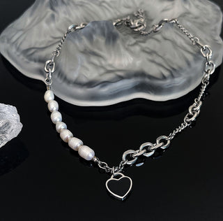 Y2K Accessories Fashion Peach Heart Water Drop Pendant Necklace Pink Crystal Egirl Sweet Cool Clavicle Chain Aesthetic Jewelry ALODIA STORE