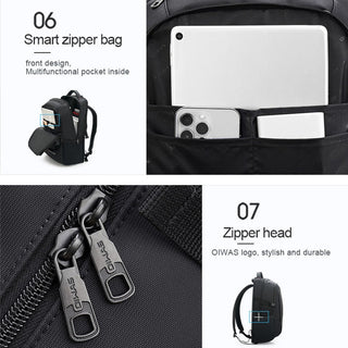 OIWAS Casual Business Laptop Backpack Men's Bagpack Multifunction Waterproof Large Capacity Portable Bag For Traveling Outdoor ALODIA STORE