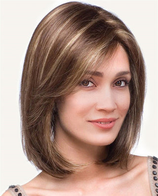 Womens Fashion Bob Wig Short Blonde Bob Wigs Black Roots Heat Resistant Synthetic Ombre Bob Hair Fancy Dress Party Wig for Women ALODIA STORE