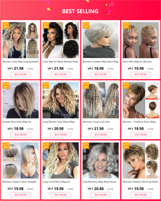 Womens Fashion Bob Wig Short Blonde Bob Wigs Black Roots Heat Resistant Synthetic Ombre Bob Hair Fancy Dress Party Wig for Women ALODIA STORE