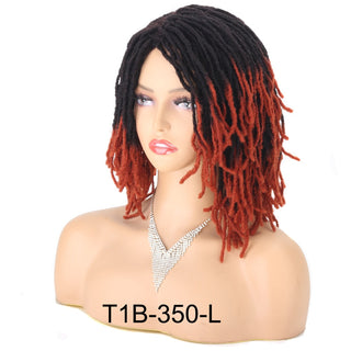 Braided Wig 10inch Synthetic Hair Short Bob Wig for Women Black Blonde Red Dreadlock Goddess Faux Nu Locs Curly Twist Wig Female ALODIA STORE