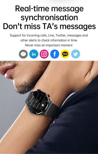 2022 New Bluetooth Call Smart Watch Men Sports Fitness Tracker Waterproof Smartwatch Large HD screen for huawei Xiaomi phone+box ALODIA STORE