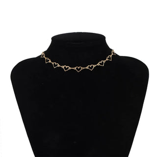 Kpop Vintage Harajuku Goth Metal Heart Neck Chains Choker Grunge Necklaces For Women Egirl Cosplay Aesthetic Accessories Jewelry ALODIA STORE