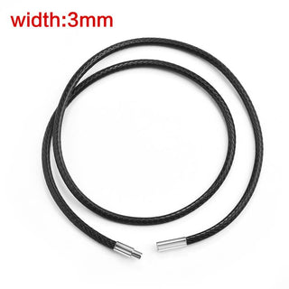 45/50/60cm Black Brown Braid Wax Cord DIY Pendant Necklace Jewelry Making Handmade Leather Rope Steel Clasp String Chain ALODIA STORE