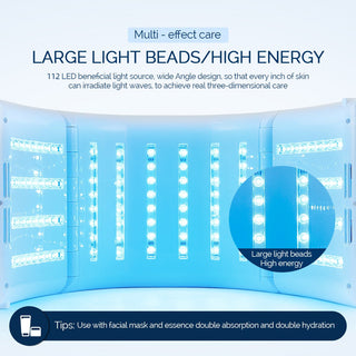 2 IN 1 Foldable 7 Color LED Photon 30-60℃ Heating Threapy Face&Body Mask ALODIA STORE