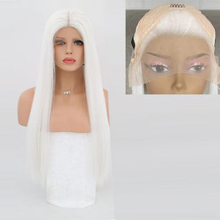 Charisma Blonde Wig Synthetic Lace Front Wig for Women Long Silky Straight Hair Natural Hairline Side Part Cosplay Wigs ALODIA STORE