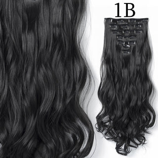 24Inchs 16 Clips in Hair Extensions Long Straight Hairstyle Synthetic Blonde Black Hairpieces Heat Resistant False Hair ALODIA STORE